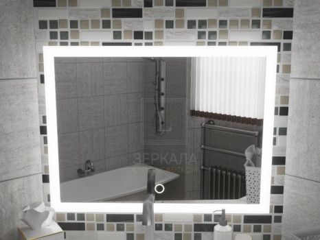 Зеркало с подсветкой для ванной комнаты Верона 80х60 см (800х600 мм)